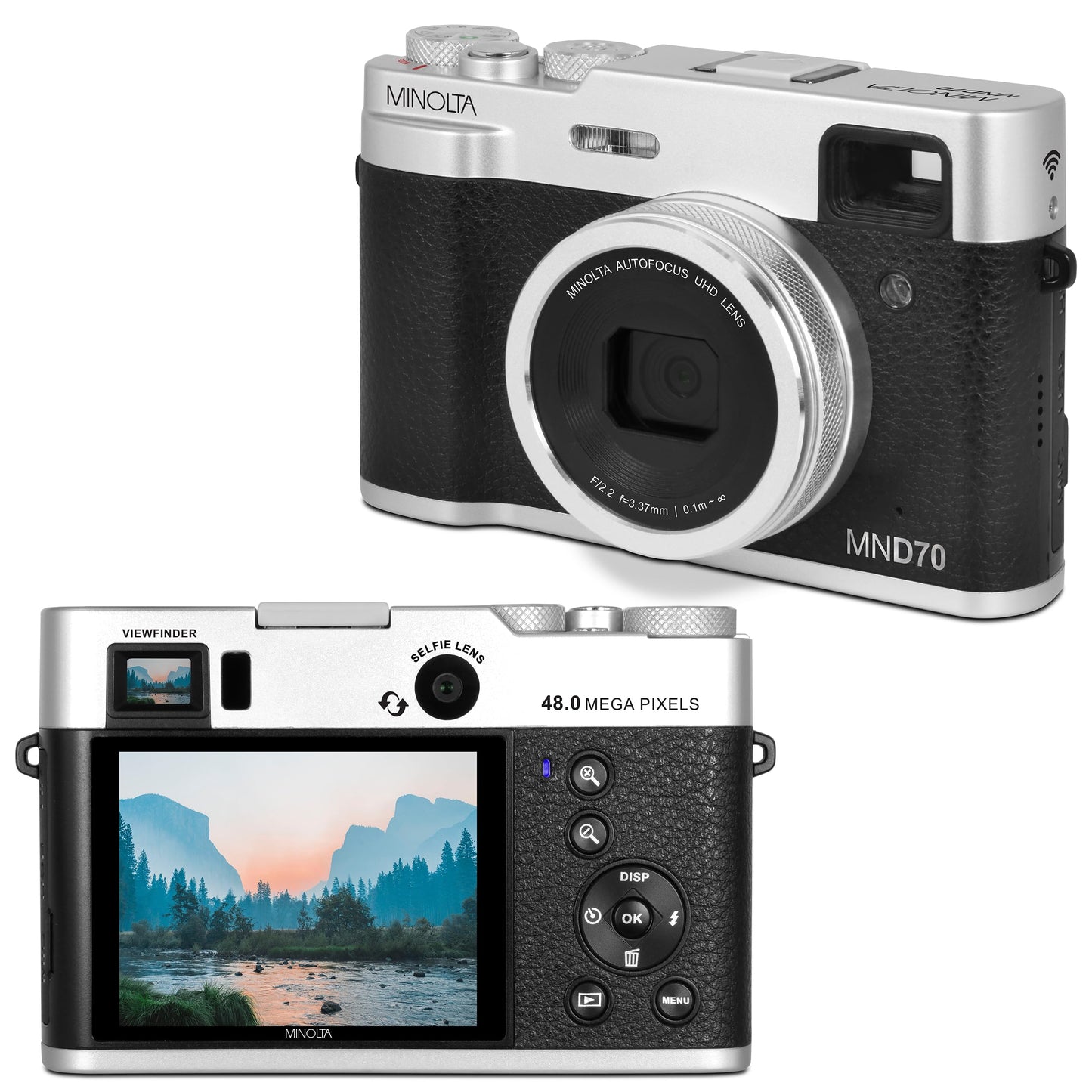 Digital Camera with High-Resolution Sensor, 5K Video, Rear Selfie Lens & WiFi Connectivity