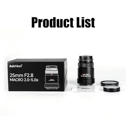 Ultra Macro Lens with 2X–5X Magnification, Full-Frame Compatibility & Manual Focus Control