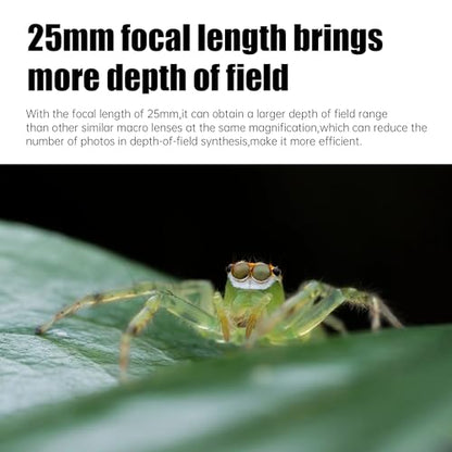 Ultra Macro Lens with 2X–5X Magnification, Full-Frame Compatibility & Manual Focus Control