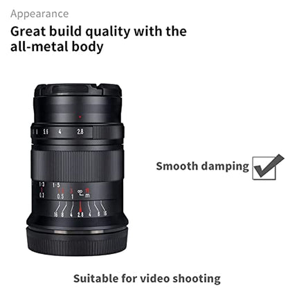 60mm APS-C Macro Prime Lens with F2.8 Aperture & High-Precision Optics