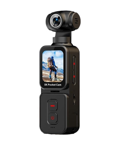 Portable Action Camera with 5K Video, Compact Design & Vlogging Features for Travel