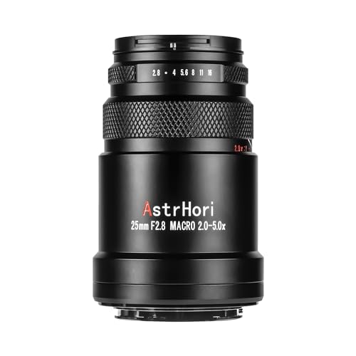 Ultra Macro Lens with 2X–5X Magnification, Full-Frame Compatibility & Manual Focus Control