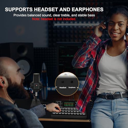 All-in-One Podcast Equipment Bundle with Condenser Microphone, Audio Mixer & Portable Recording Kit for Streaming & Content Creation