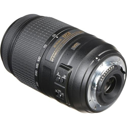 Telephoto Zoom Lens with 55–300mm Range, Vibration Reduction & Autofocus for DSLR Cameras