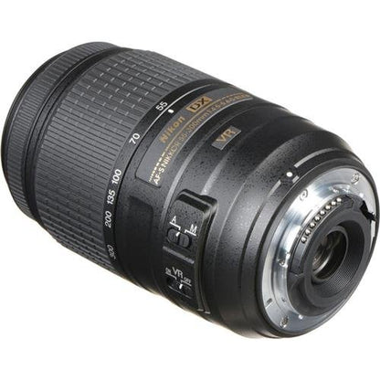 Telephoto Zoom Lens with 55–300mm Range, Vibration Reduction & Autofocus for DSLR Cameras