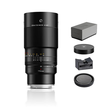 100mm 2X Ultra Macro Prime Lens for Full-Frame Mirrorless Cameras with High-Precision Optics