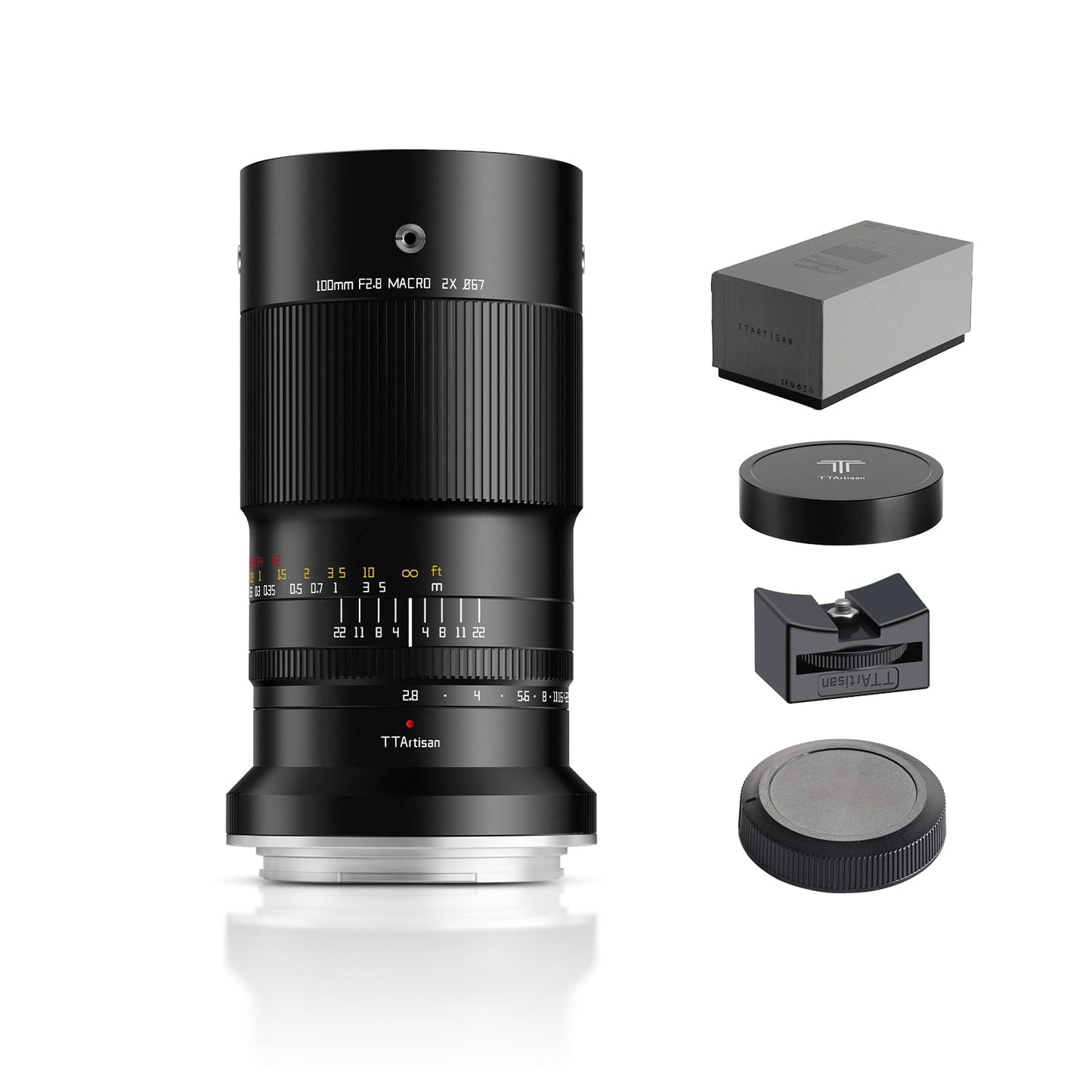 100mm 2X Ultra Macro Prime Lens for Full-Frame Mirrorless Cameras with High-Precision Optics