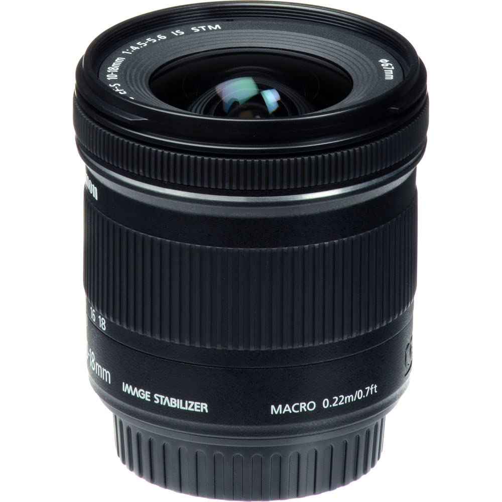 Ultra-Wide Zoom Lens with 10–18mm Range, Image Stabilization, STM Autofocus & Travel Photography Kit
