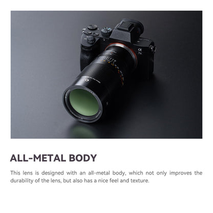 100mm 2X Ultra Macro Prime Lens for Full-Frame Mirrorless Cameras with High-Precision Optics