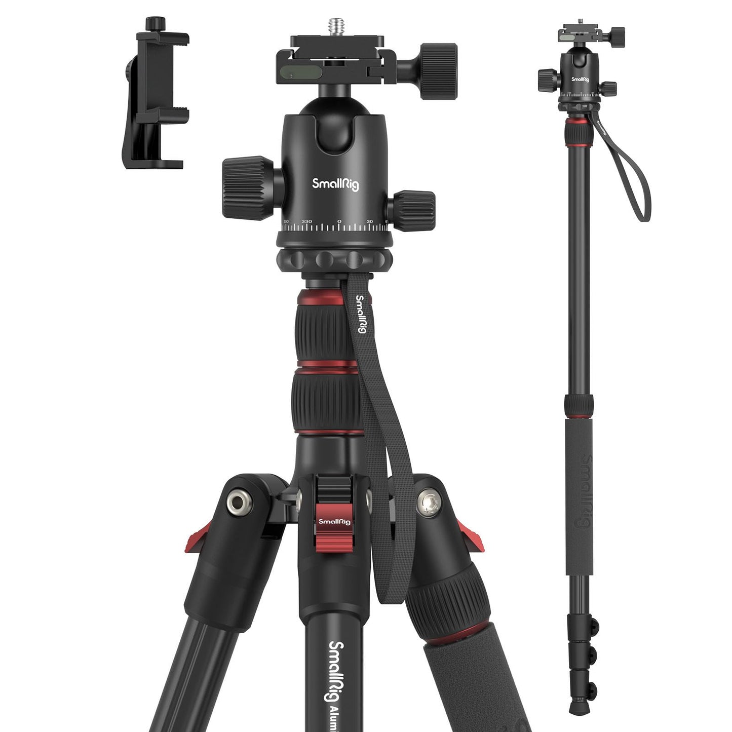 Foldable Aluminum Camera Tripod & Monopod for Photography & Video Stability