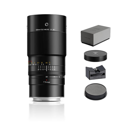 100mm 2X Ultra Macro Prime Lens for Full-Frame Mirrorless Cameras with High-Precision Optics
