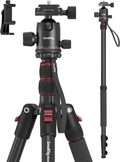 Foldable Aluminum Camera Tripod & Monopod for Photography & Video Stability