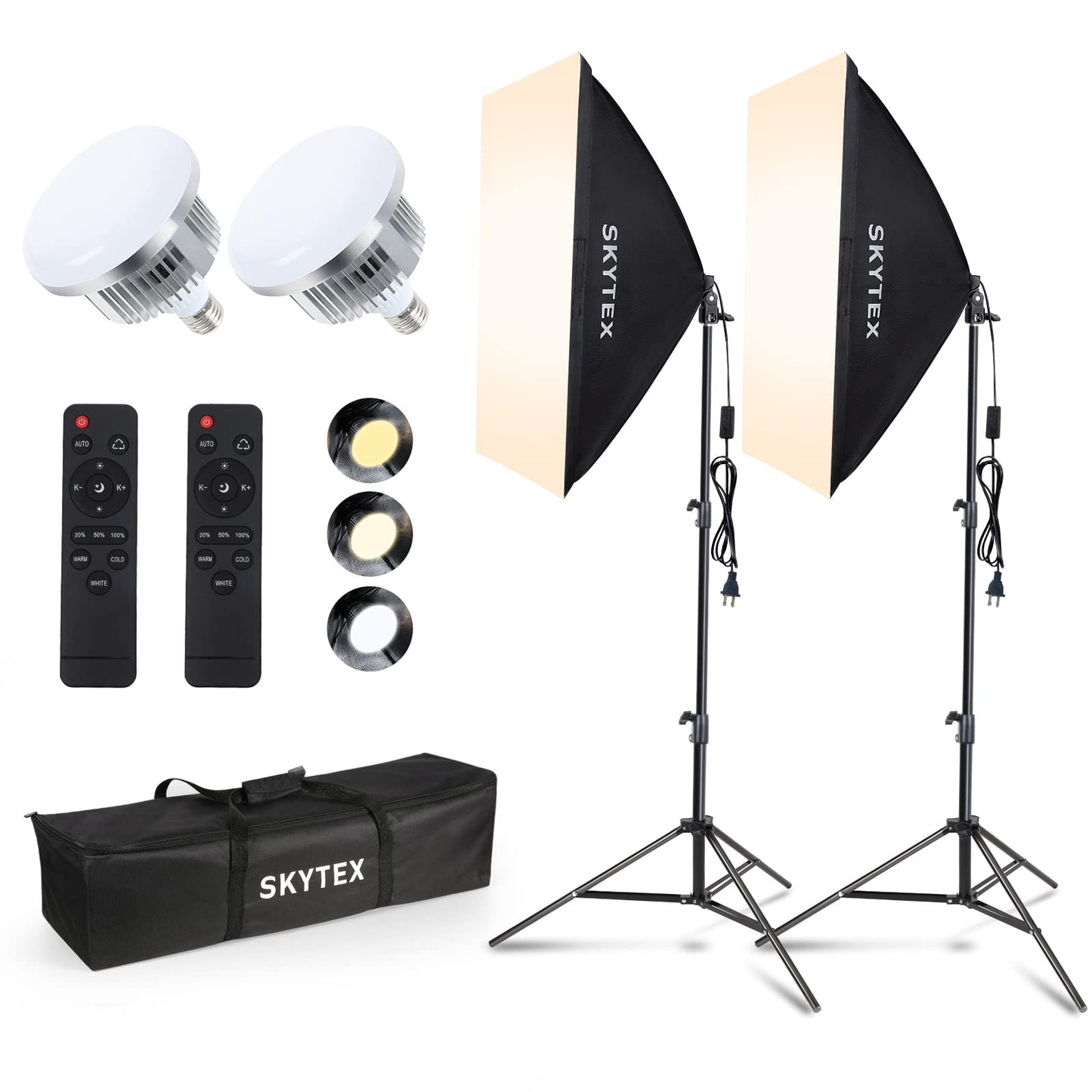 Softbox Lighting Kit for Photography & Video, Portable Studio Lighting System
