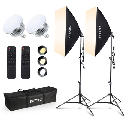 Softbox Lighting Kit for Photography & Video, Portable Studio Lighting System