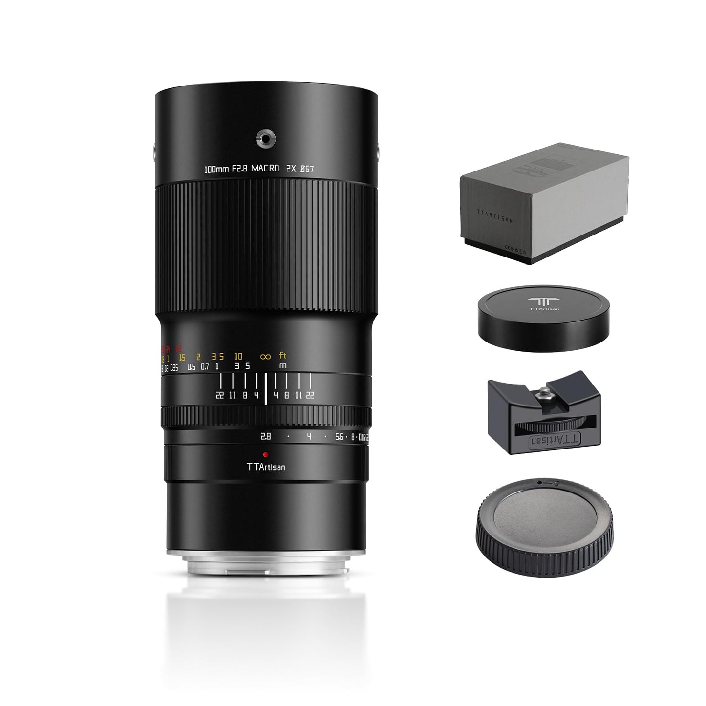 100mm 2X Ultra Macro Prime Lens for Full-Frame Mirrorless Cameras with High-Precision Optics