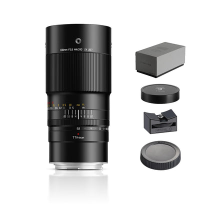 100mm 2X Ultra Macro Prime Lens for Full-Frame Mirrorless Cameras with High-Precision Optics