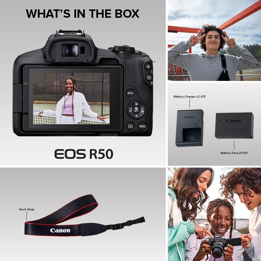 Vlogging Camera with 4K Video, Autofocus & Flip Screen for Content Creation