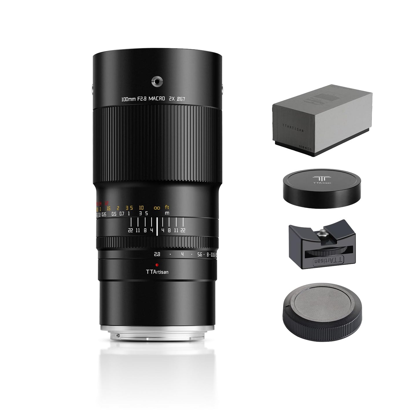 100mm 2X Ultra Macro Prime Lens for Full-Frame Mirrorless Cameras with High-Precision Optics