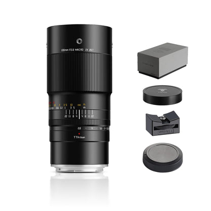 100mm 2X Ultra Macro Prime Lens for Full-Frame Mirrorless Cameras with High-Precision Optics