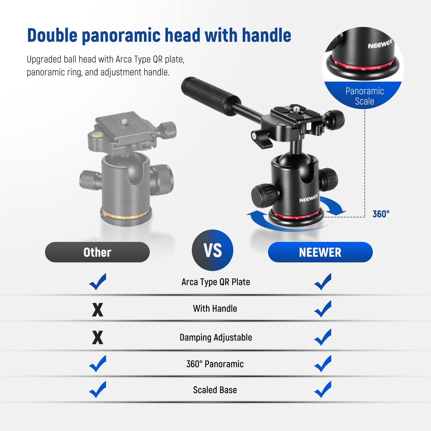 Camera Tripod & Monopod Combo for Photography & Video Stability