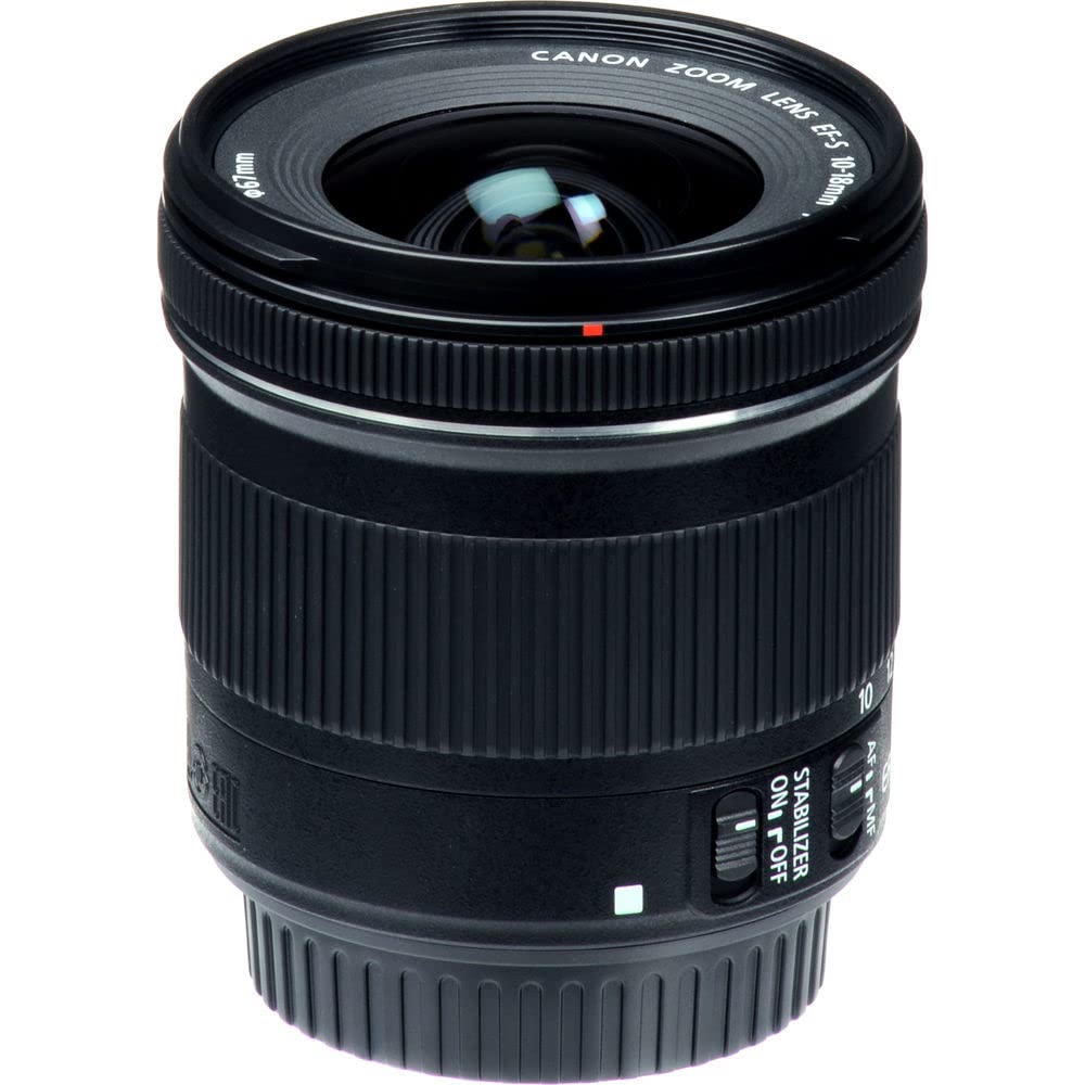 Ultra-Wide Zoom Lens with 10–18mm Range, Image Stabilization, STM Autofocus & Travel Photography Kit