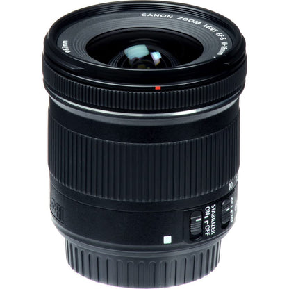 Ultra-Wide Zoom Lens with 10–18mm Range, Image Stabilization, STM Autofocus & Travel Photography Kit
