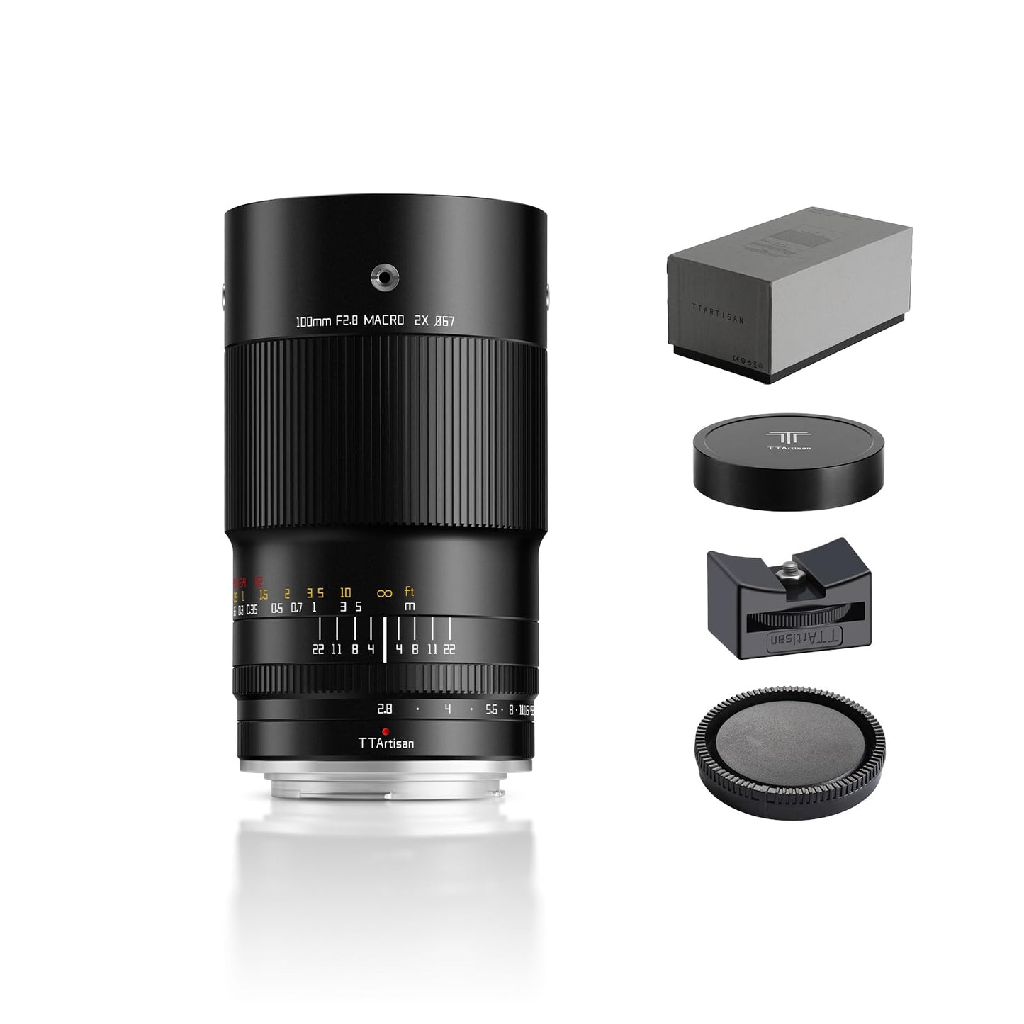 100mm 2X Ultra Macro Prime Lens for Full-Frame Mirrorless Cameras with High-Precision Optics