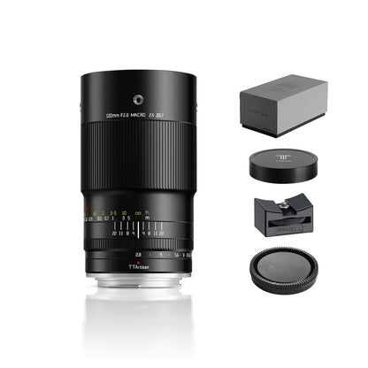 100mm 2X Ultra Macro Prime Lens for Full-Frame Mirrorless Cameras with High-Precision Optics