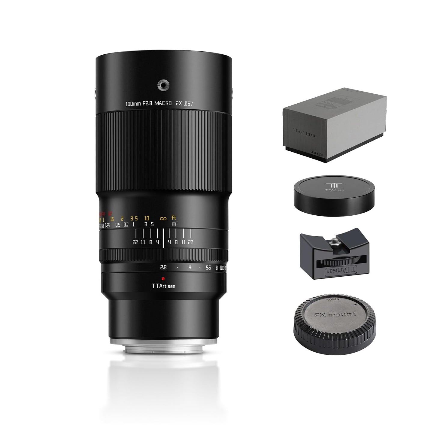 100mm 2X Ultra Macro Prime Lens for Full-Frame Mirrorless Cameras with High-Precision Optics