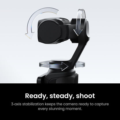 8K Vlogging Camera with Dual Lenses, Detachable Touchscreen, AI Processing & Pocket Gimbal Design
