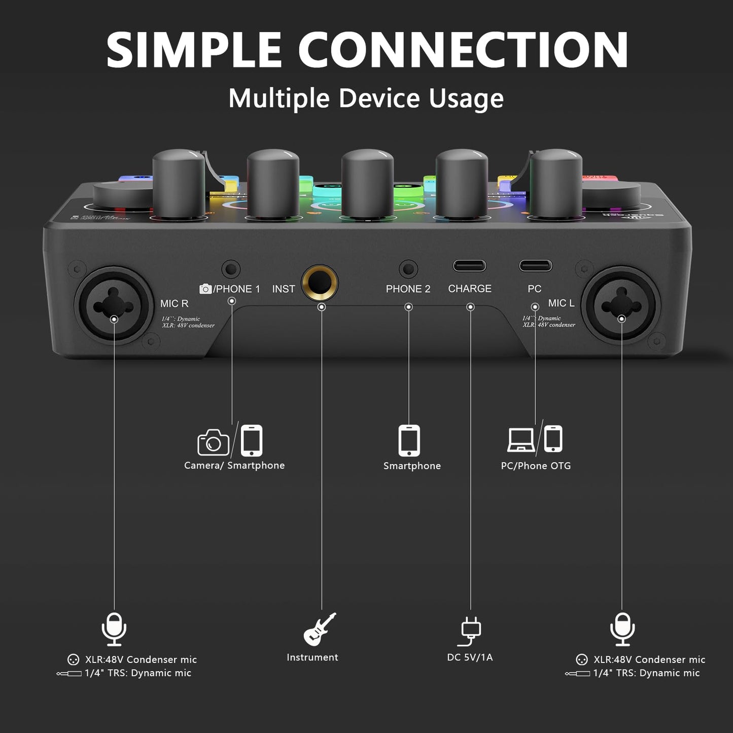 Podcast Equipment Bundle with 8GB Memory Card for Streaming, Recording, Singing & Gaming