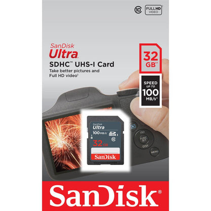 32GB SDHC Memory Card, High-Speed 100MB/s Performance for Camera & Full HD Recording