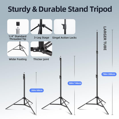 Softbox Lighting Kit for Photography & Video, Portable Studio Lighting System