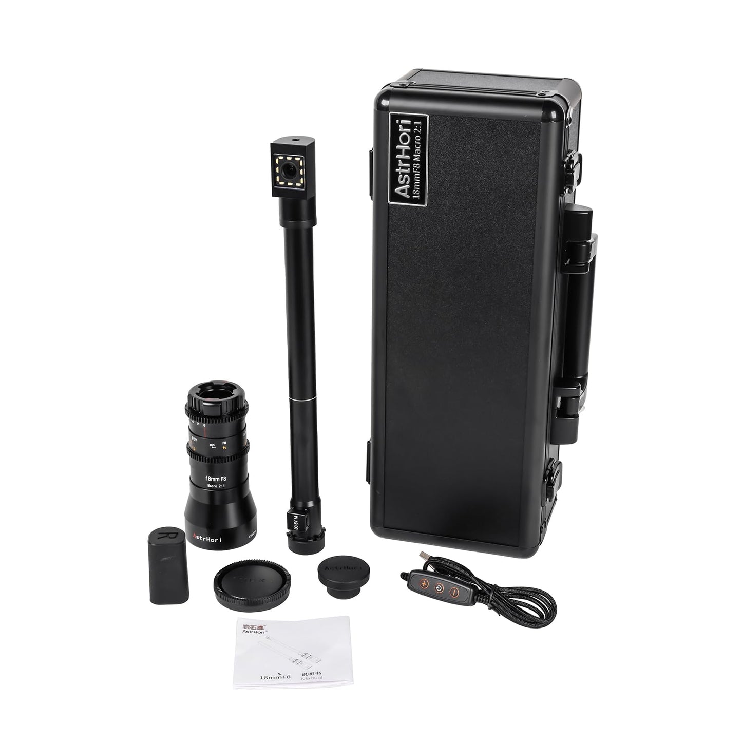 18mm Ultra Macro Probe Lens with 2X Magnification, 90° Angle View & Waterproof Design
