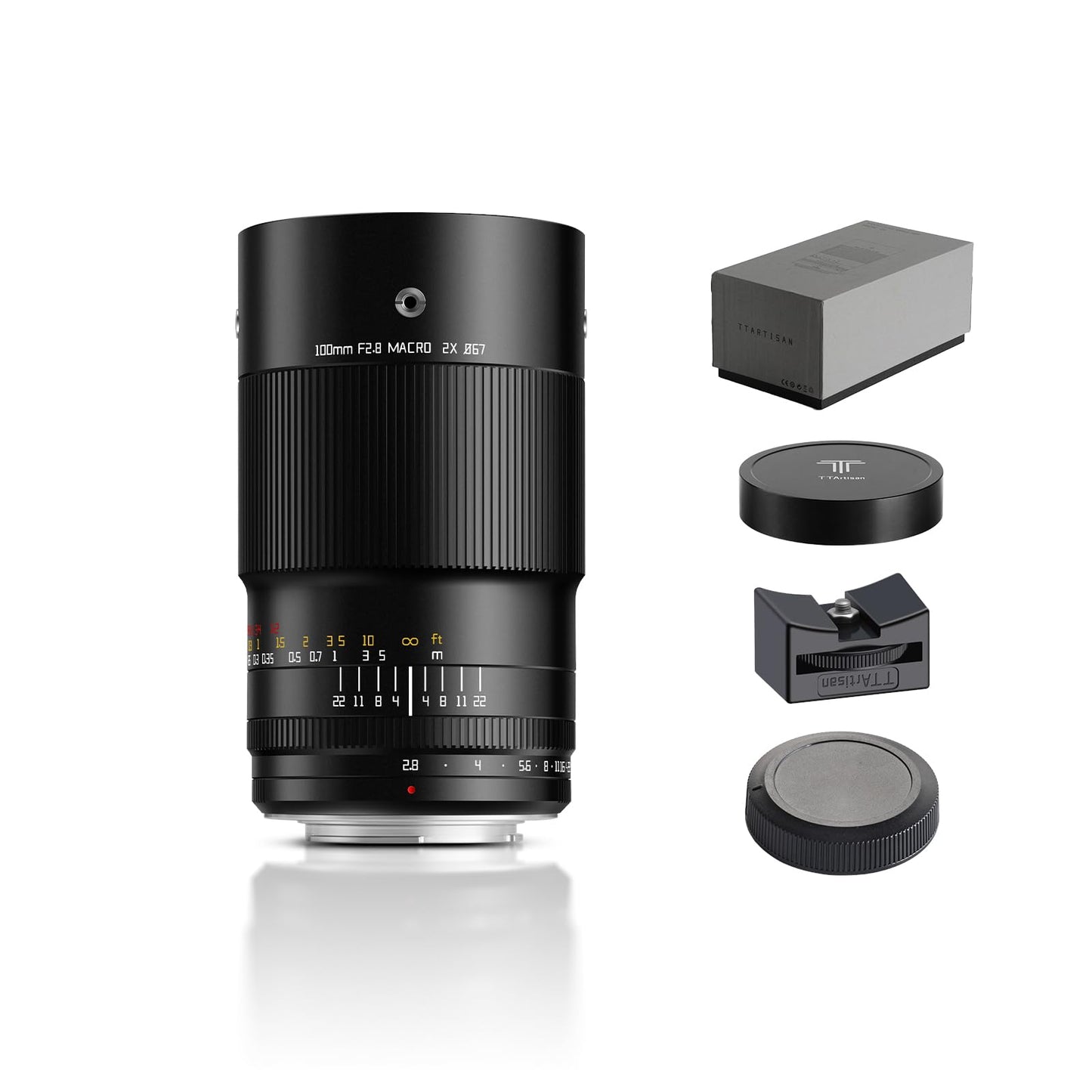 100mm 2X Ultra Macro Prime Lens for Full-Frame Mirrorless Cameras with High-Precision Optics