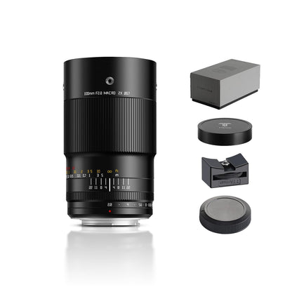 100mm 2X Ultra Macro Prime Lens for Full-Frame Mirrorless Cameras with High-Precision Optics