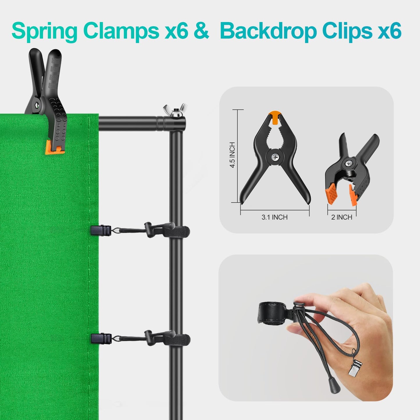 Photography Studio Lighting Kit with Backdrop Support, LED Light, Softbox, Umbrella & Backdrop System for Video & Portrait Shooting