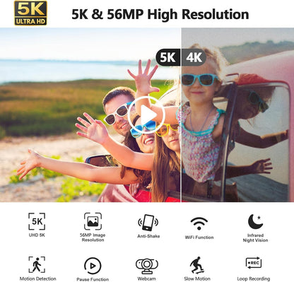 Vlogging Camcorder with Night Vision & YouTube Content Creation Features