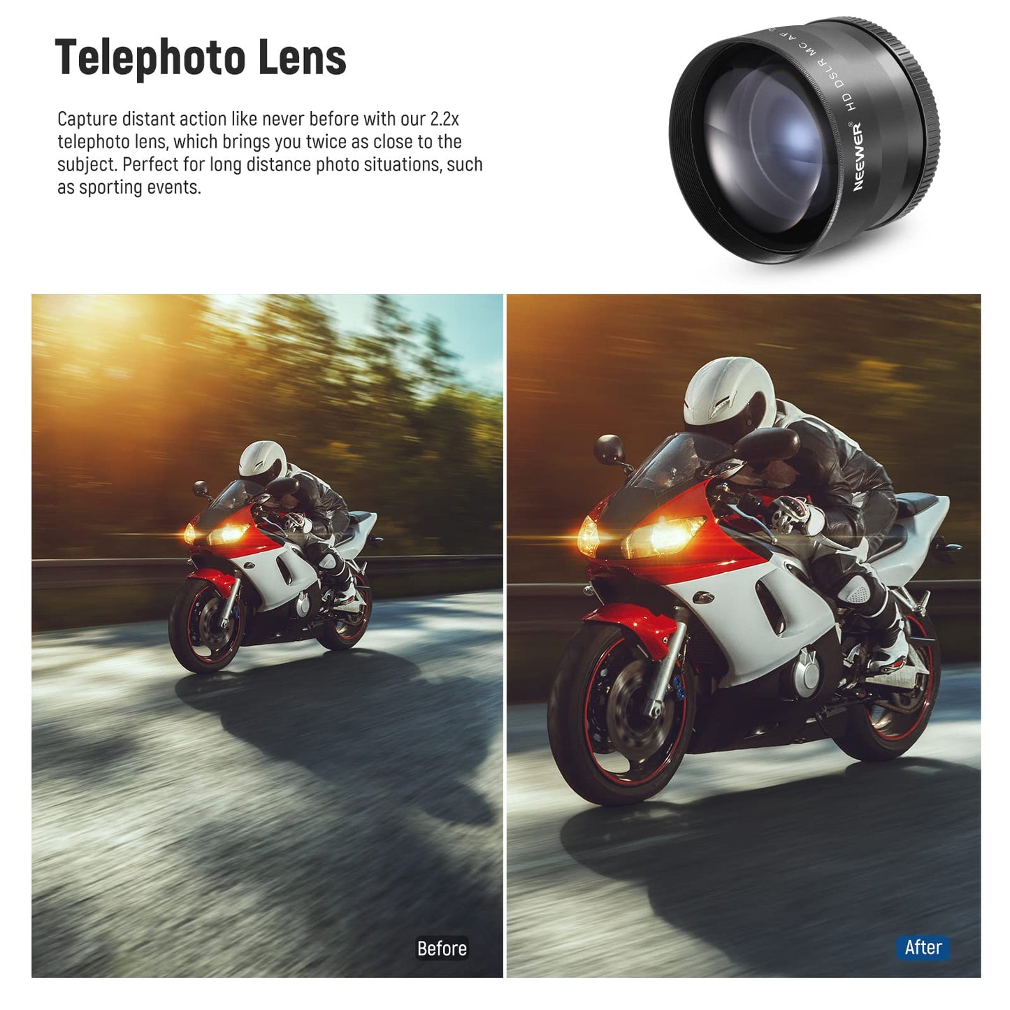 Camera Lens & Filter Kit with Wide-Angle, Telephoto & Macro Filters for Creative Photography