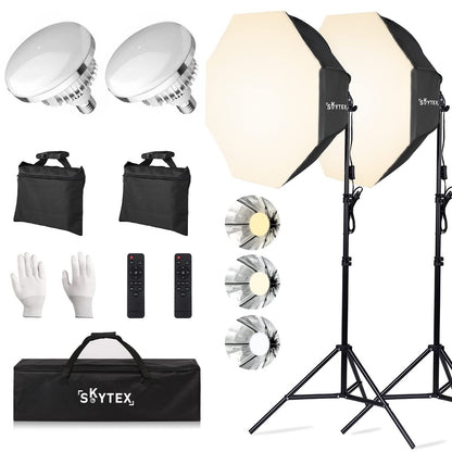 Softbox Lighting Kit for Photography & Video, Portable Studio Lighting System
