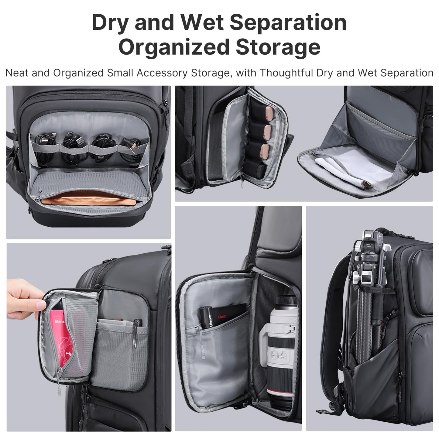 35L Hardshell Camera Backpack with Anti-Theft Design, Waterproof Protection & Laptop Compartment for Travel Photography