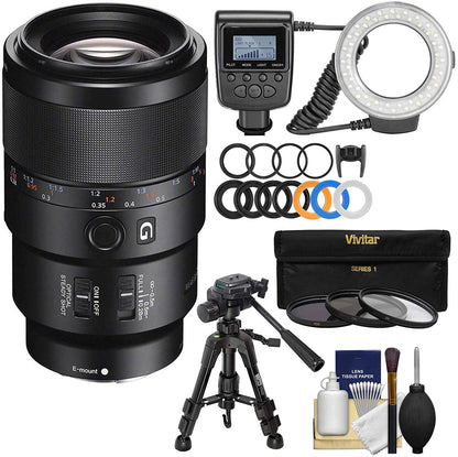 90mm Macro Prime Lens for Sony Full-Frame Cameras, F2.8, Optical Stabilization & High-Resolution G Series Optics