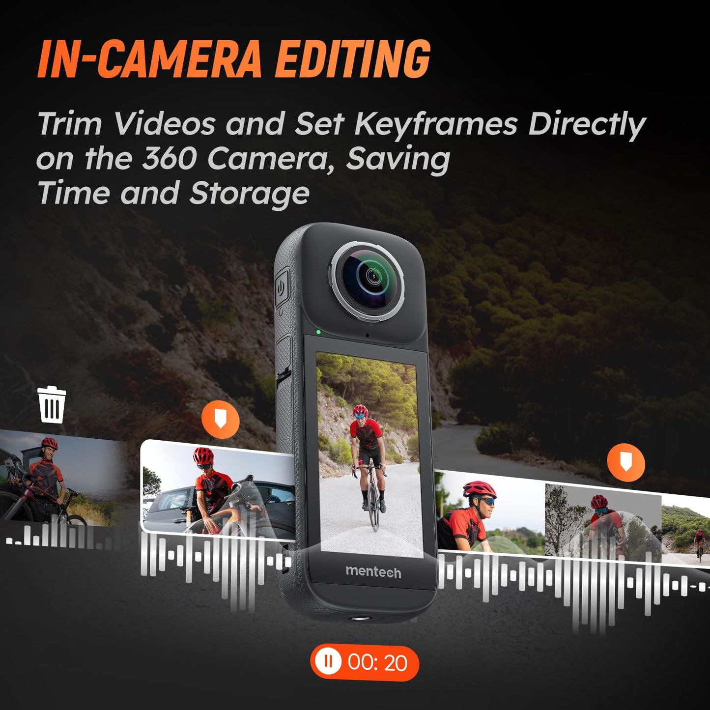 360 Action Camera with 8K Video, 12K Photo, Stabilization, GPS & Touchscreen