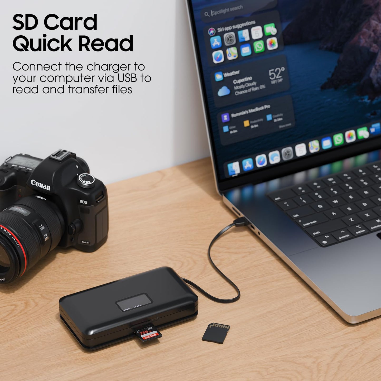 Camera Battery 2-Pack with Dual USB Charger & Digital Display for DSLR Cameras