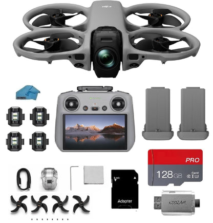 FPV Drone with 360° 4K Camera, Dual Battery Bundle, Controller & Storage Card Kit