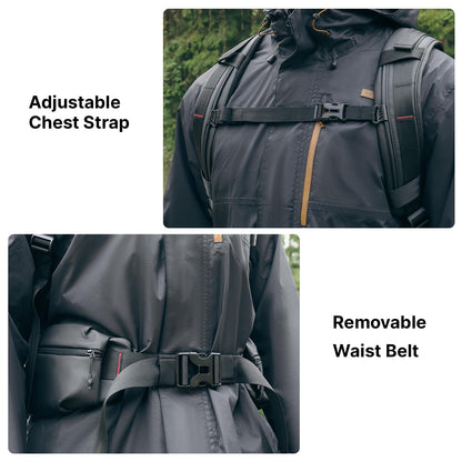 35L Hardshell Camera Backpack with Anti-Theft Design, Waterproof Protection & Laptop Compartment for Travel Photography