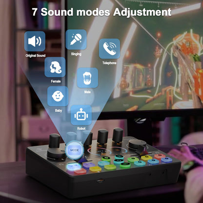 Podcast Equipment Bundle with 8GB Memory Card for Streaming, Recording, Singing & Gaming