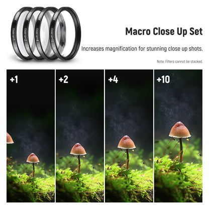 Camera Lens & Filter Kit with Wide-Angle, Telephoto & Macro Filters for Creative Photography