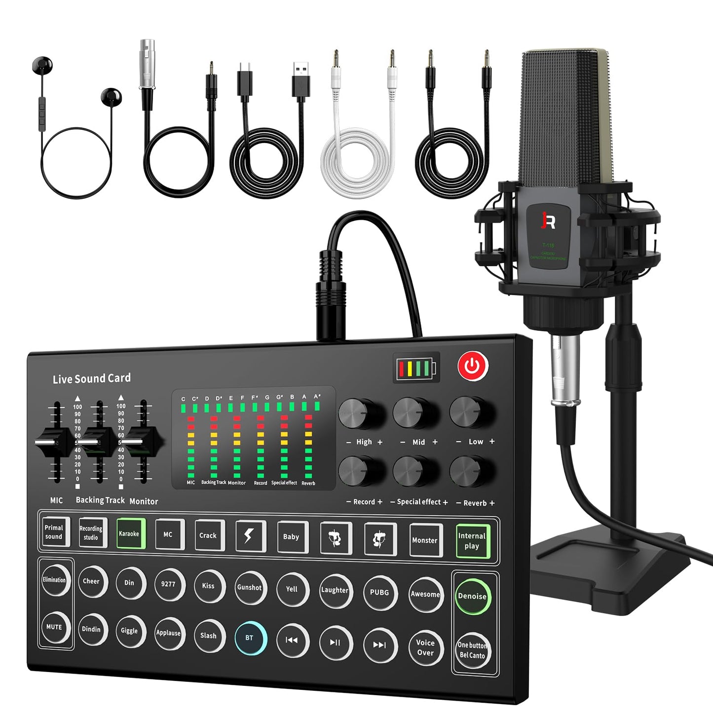 All-in-One Podcast Equipment Bundle with Condenser Microphone, Audio Mixer & Portable Recording Kit for Streaming & Content Creation