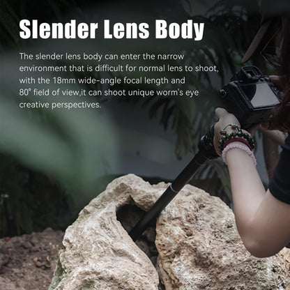 18mm Ultra Macro Probe Lens with 2X Magnification, 90° Angle View & Waterproof Design